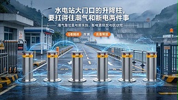水电站大门口的升降柱，要扛得住潮气和断电两件事
